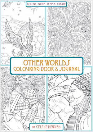 Other Worlds Colouring Book + Journal  by Celese Heward